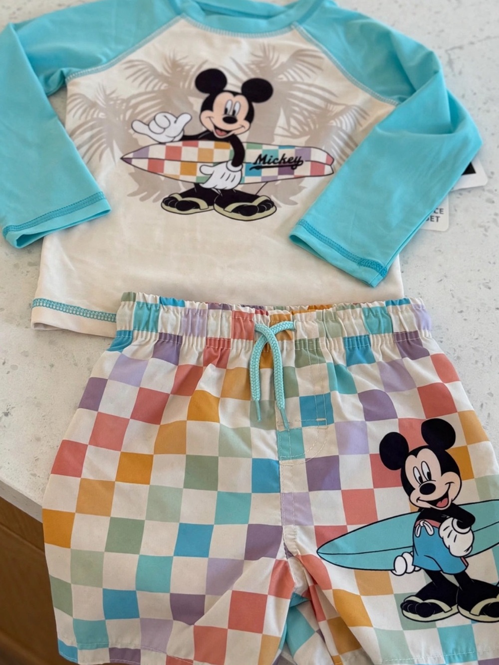 Disney Mickey Mouse Surf-Print Kids swim Set